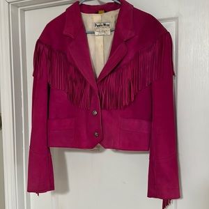 Vintage pioneer wear suede women’s pink jacket size 12